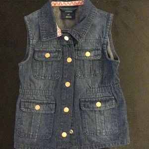 Blue Jean button up vest 4T